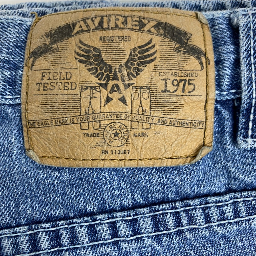 VTG AVIREX Mens Denim Jeans Blue‎ Medium Wash Barrel Leg Y2K Size 32/32 - Picture 4 of 10